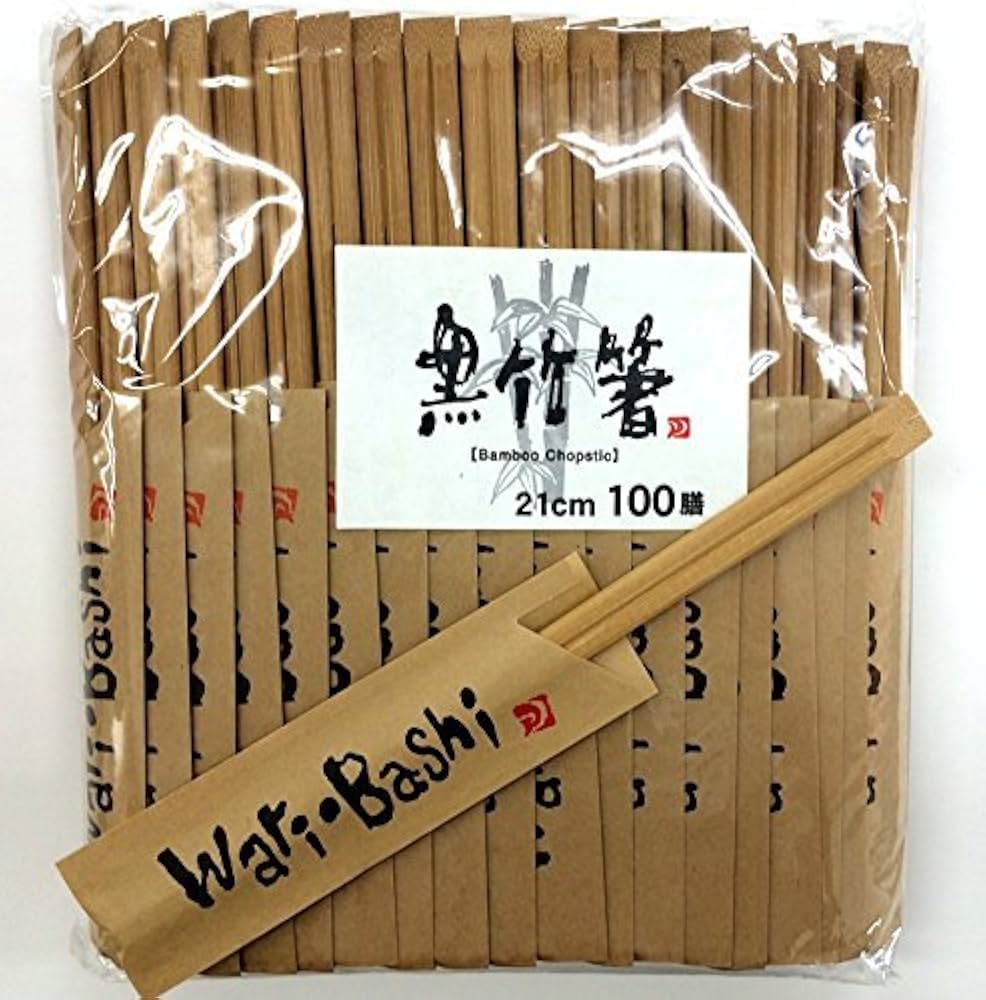 袋入り　箸 Amazon.co.jp: 大黒工業 黒竹箸 WariBashi 100膳袋入 21cm